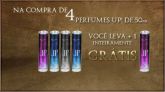 Promoção!  Na compra de 4 perfumes você ganha + 1!